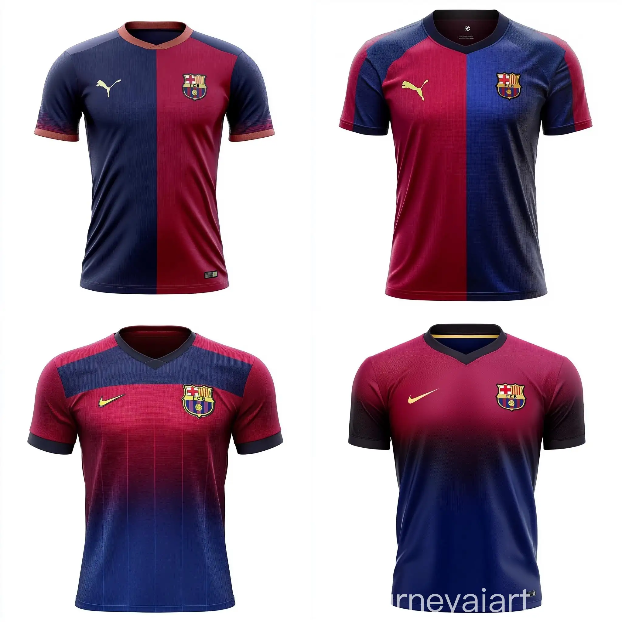 Burgundy-Red-and-Dark-Blue-3D-Soccer-Jersey