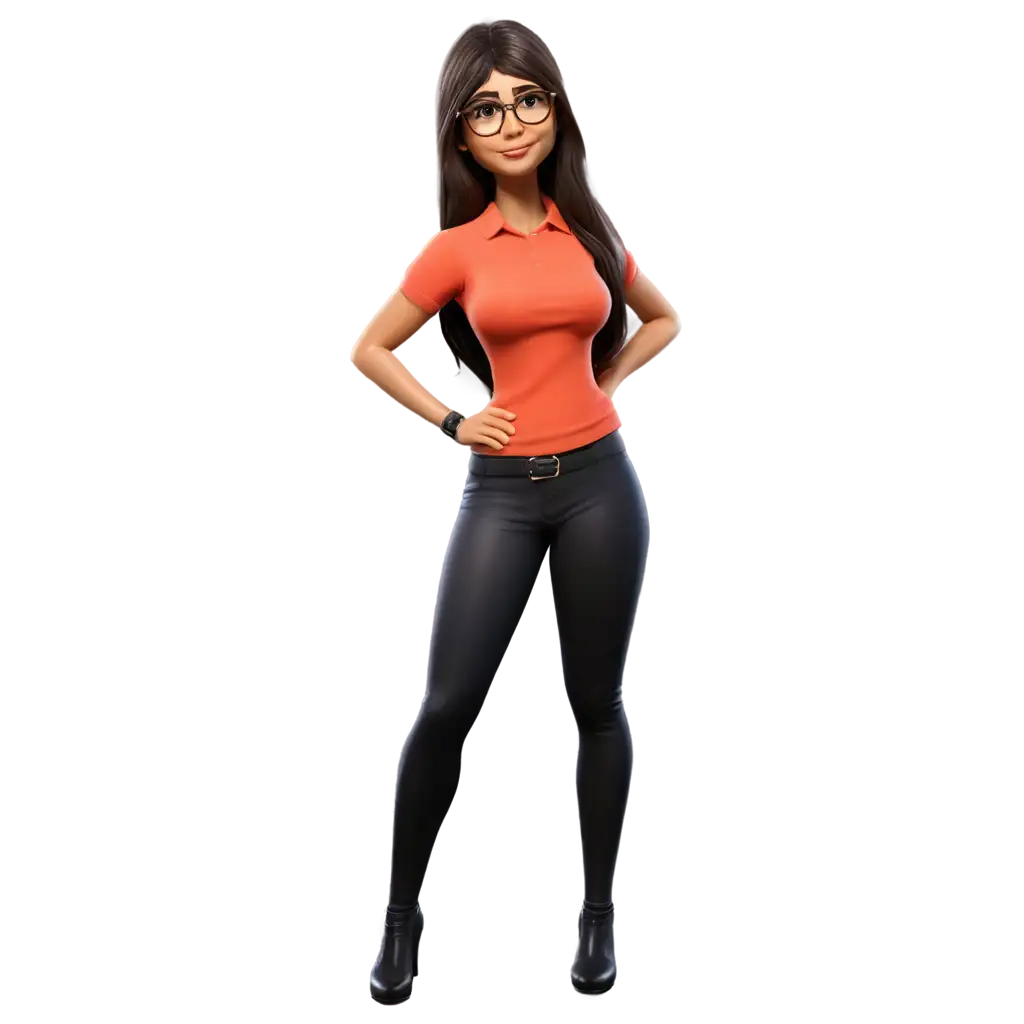 Sexy-Mia-Khalifa-3D-Cartoon-Style-PNG-Image-AllBody-Portrait