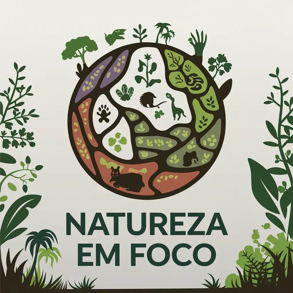 LOGO Design for Natureza em Foco Ecosystem Biomes Animals and Plants Theme