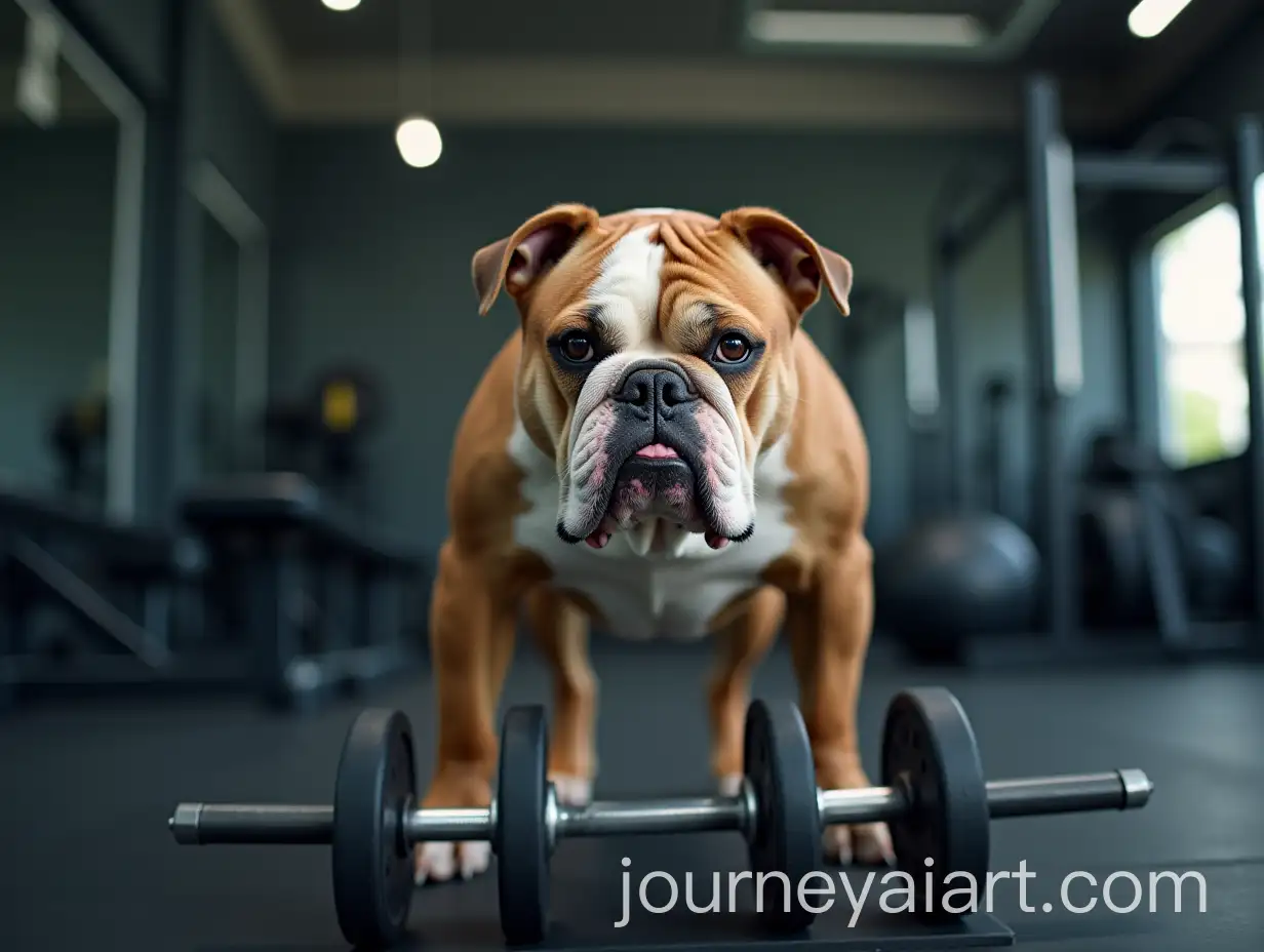 AI-Image-Prompt-ExpansionBulldog-Lifting-Dumbbells-in-Gym-with-Focus-and-Determination