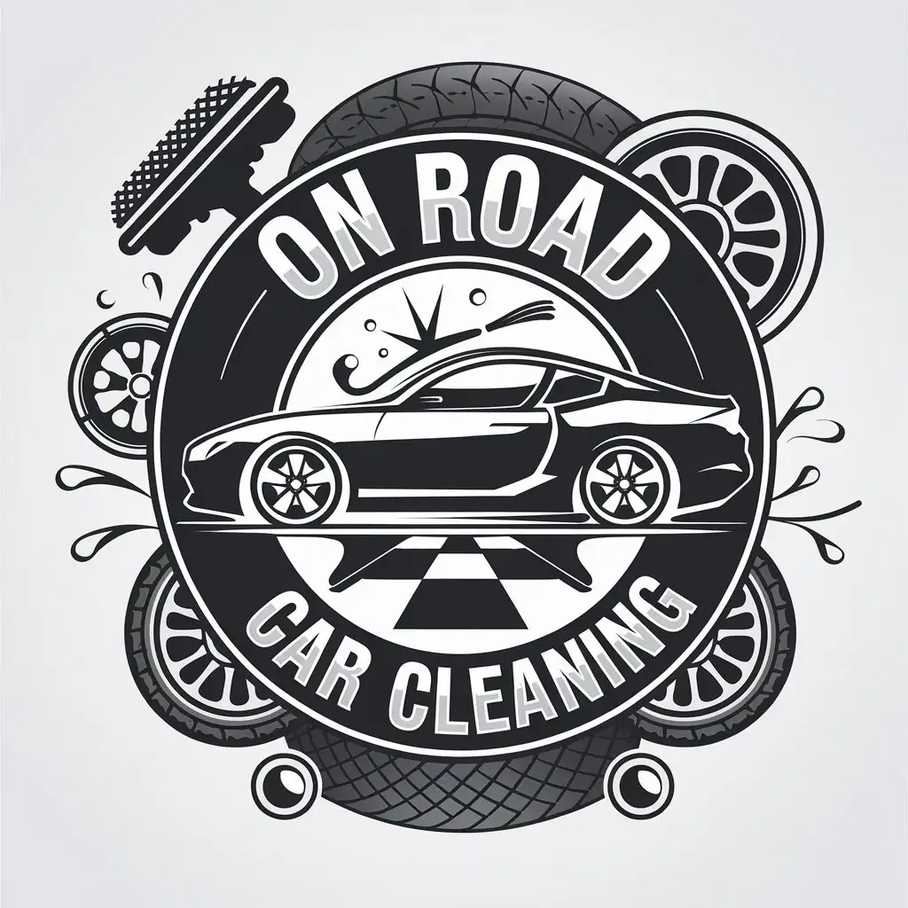 LOGO Design for On Road Car Cleaning Automotive Detailer with Clean and Simple Vector Style