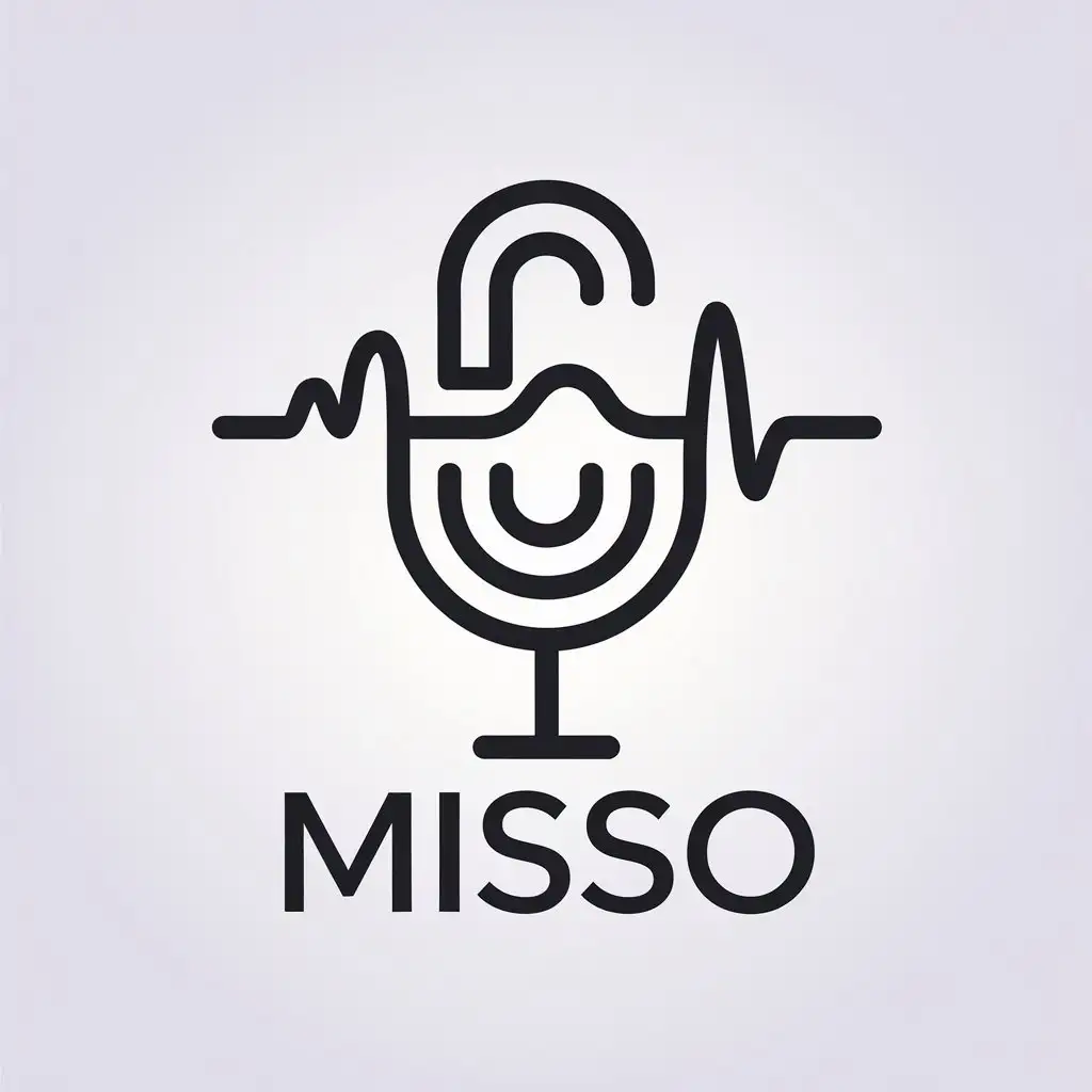 a vector logo design,with the text "Misso", main symbol:Entertainment,Minimalistic,be used in Education industry,clear background