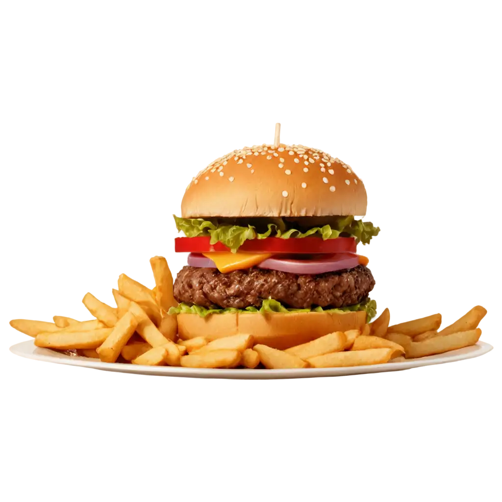 Discover-the-Magic-of-Flying-Burger-and-Fries-PNG-Image-HighQuality-Visuals-for-Creative-Expression