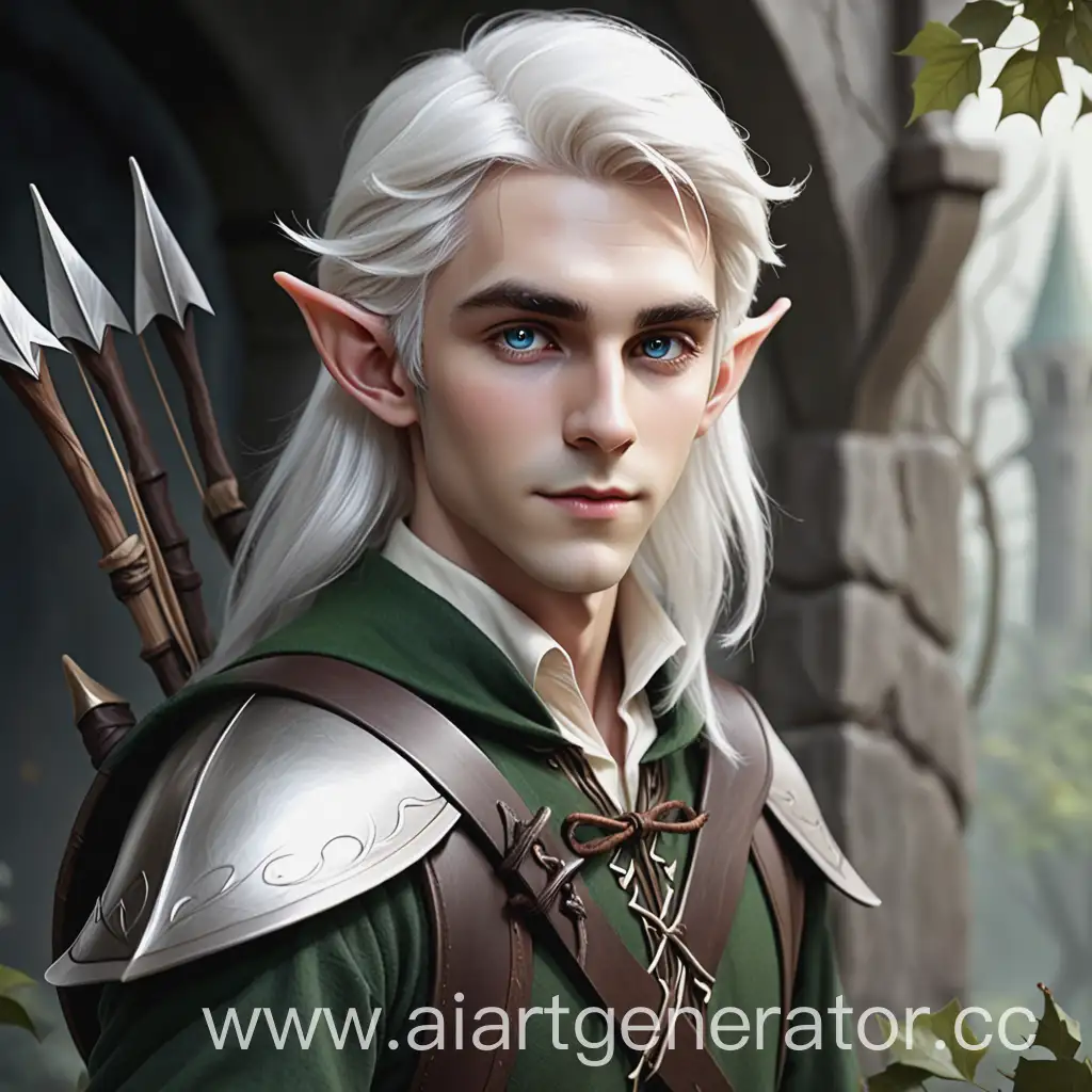 Young-Elf-in-Bard-Attire-with-Bow-and-Quiver