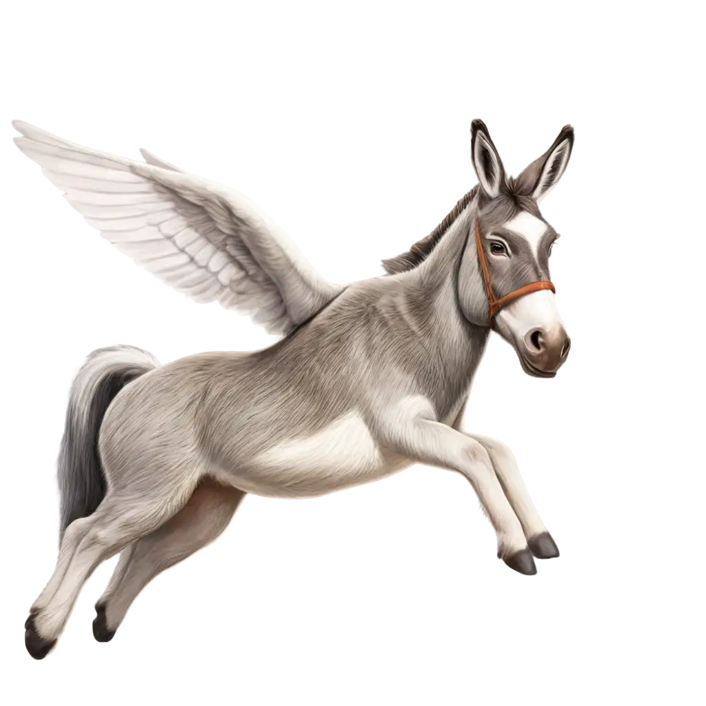 Flying-Donkey-PNG-Image-Mythical-Creature-Soaring-Through-the-Skies