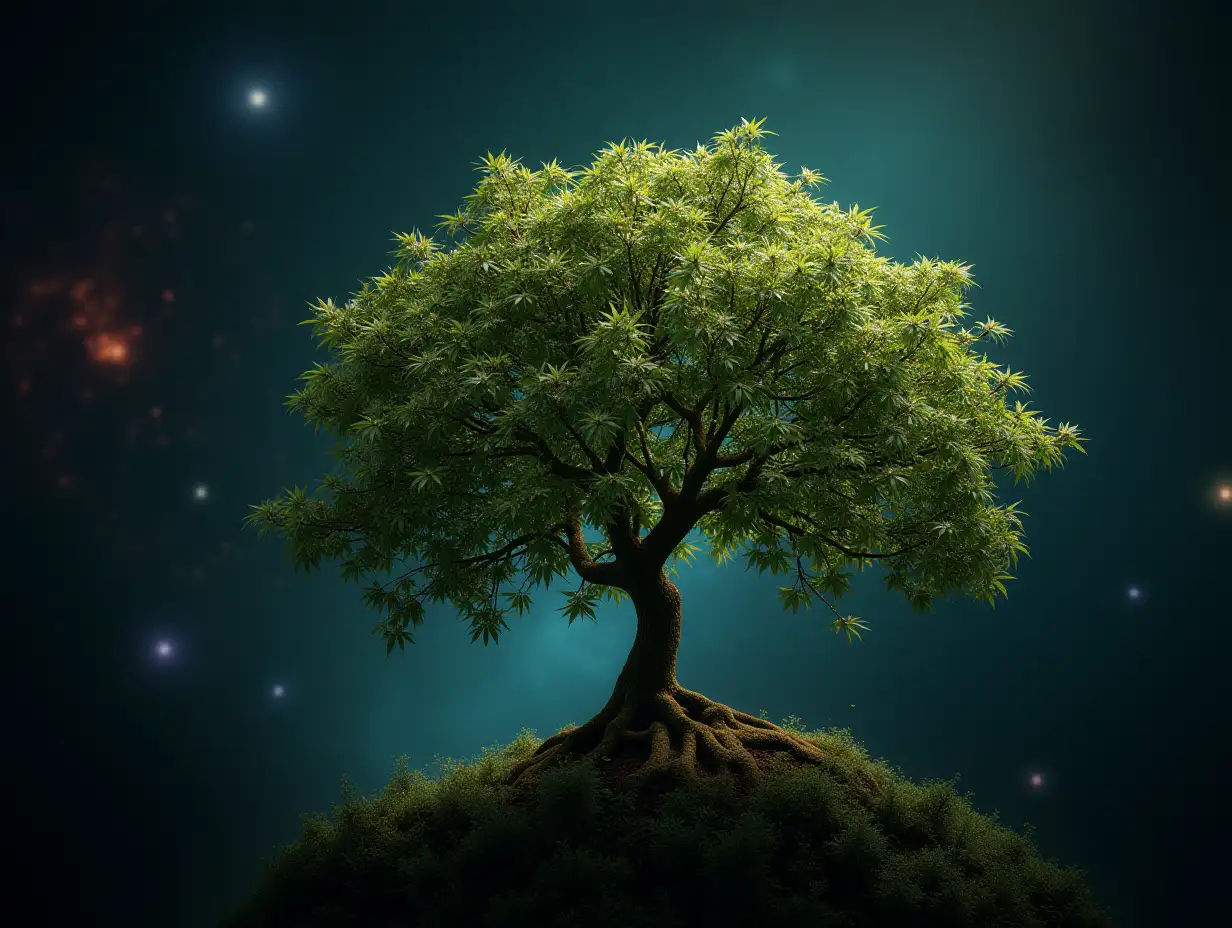 Marijuana-Apple-Tree-Growing-in-a-Cosmic-Landscape