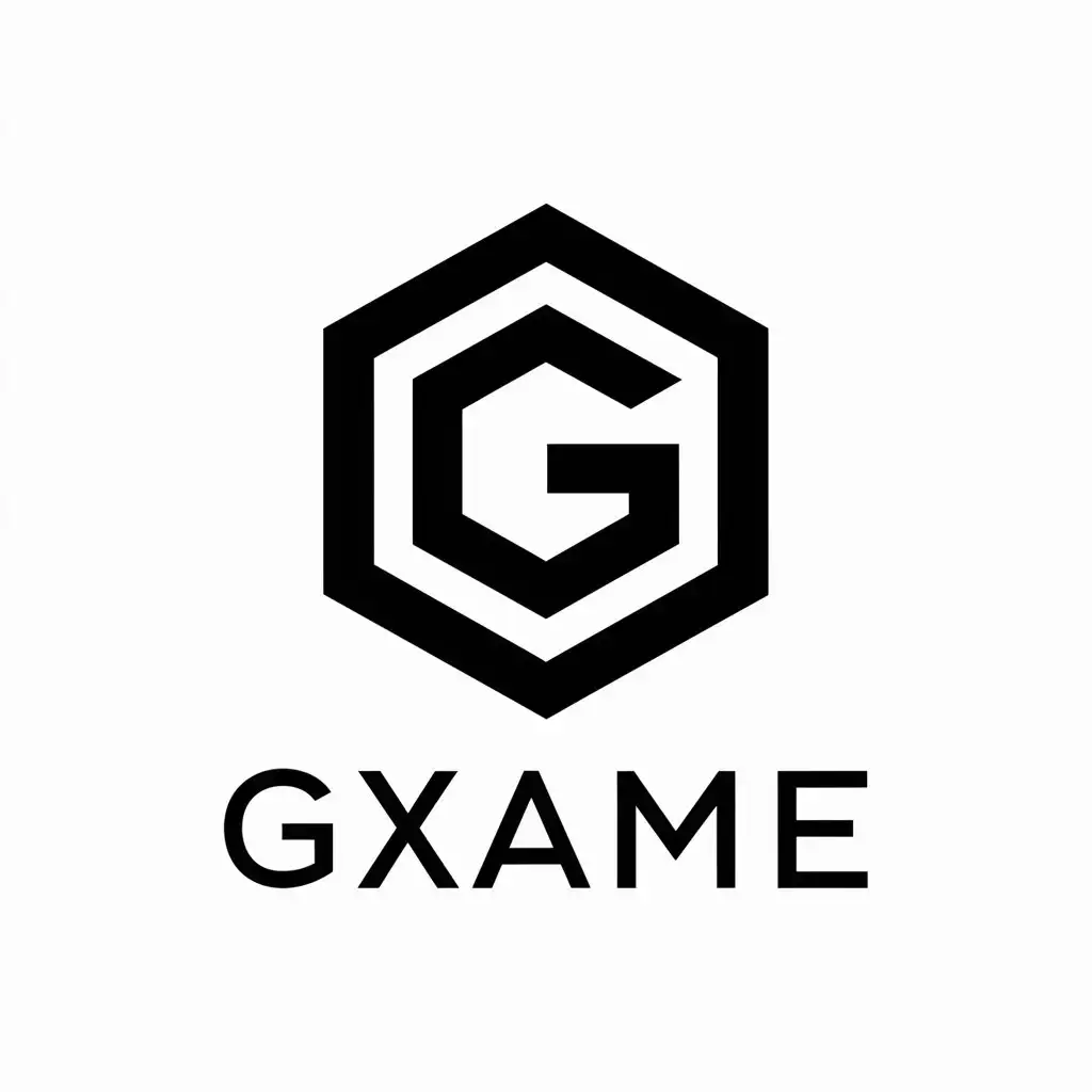 a vector logo design,with the text "GXame", main symbol:GXame,complex,clear background