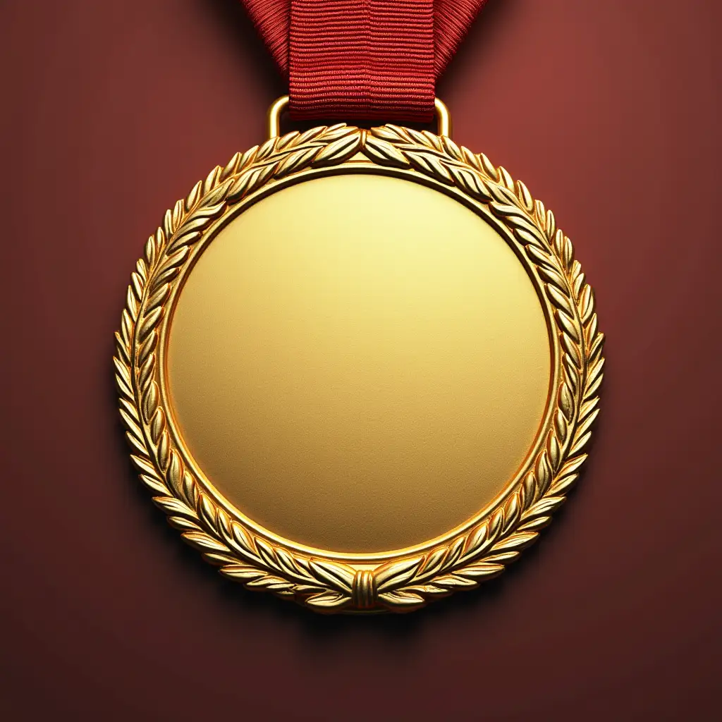 Blank gold medal