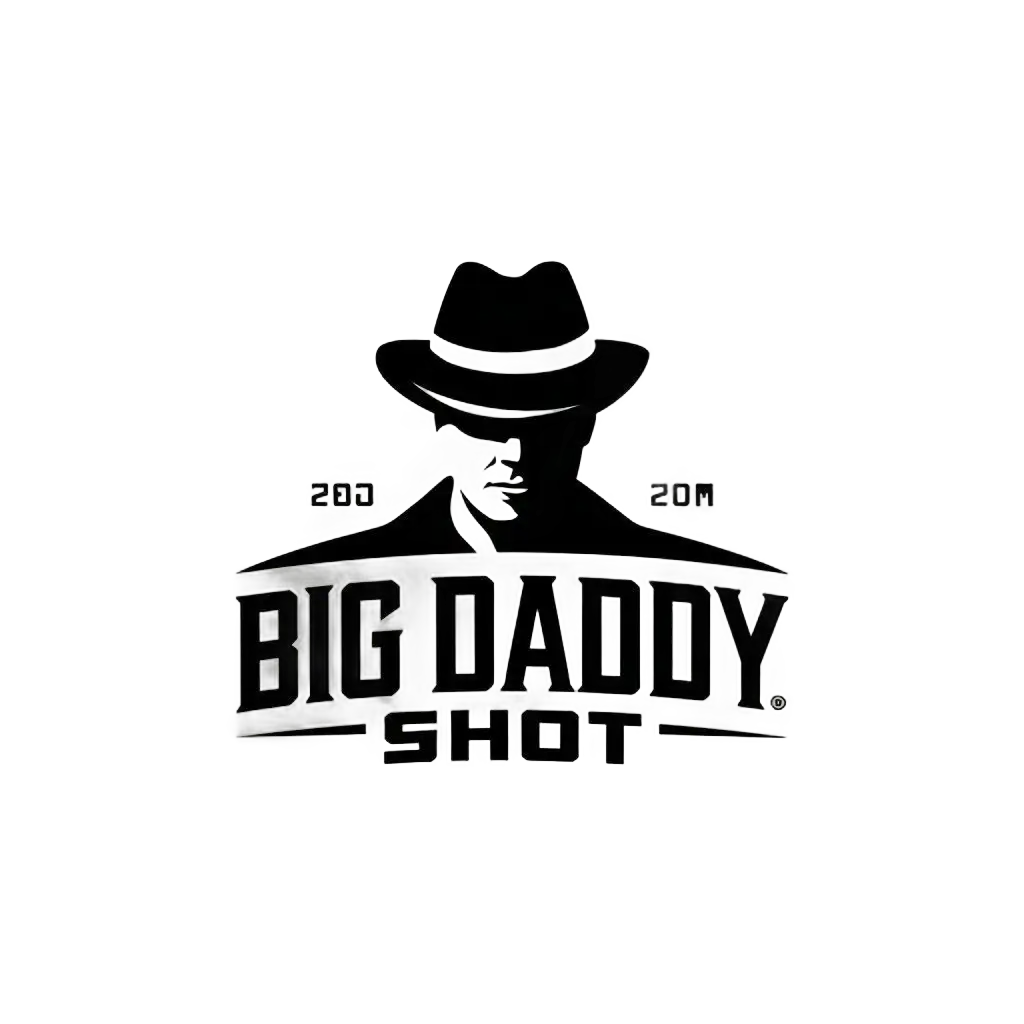 LOGO-Design-for-BIG-DADDY-Shot-Men-with-Hat-in-Modern-Style