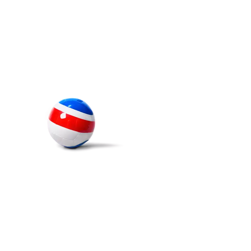 a ball blue red white