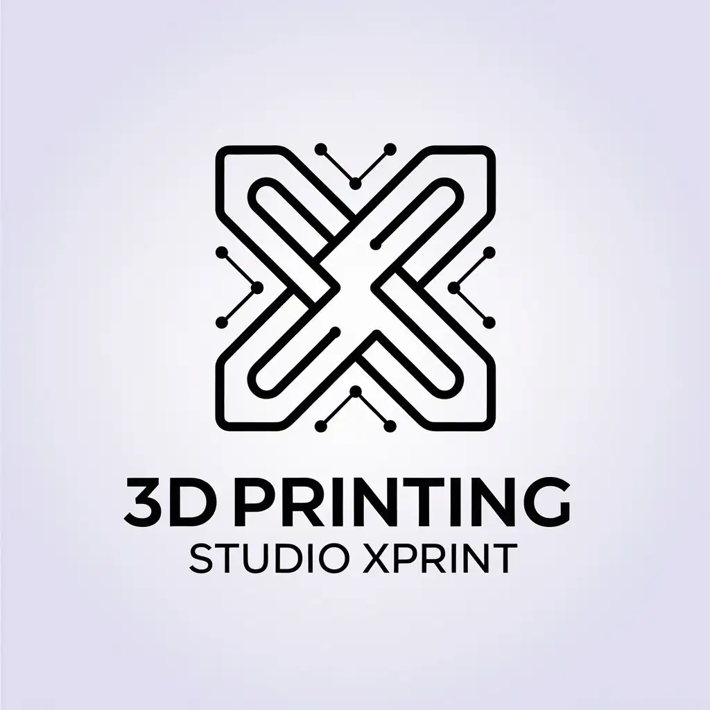LOGO Design for 3D Printing Studio Xprint Minimalistic Letter X Symbol for  Technology Industry | AI Logo Maker, image size:1024x1024