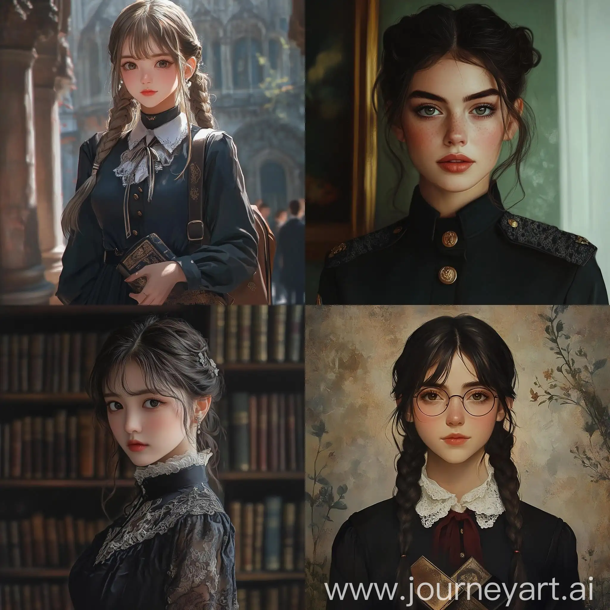 Realistic-Mature-Intellectual-Uniform-Lace-Older-Sister