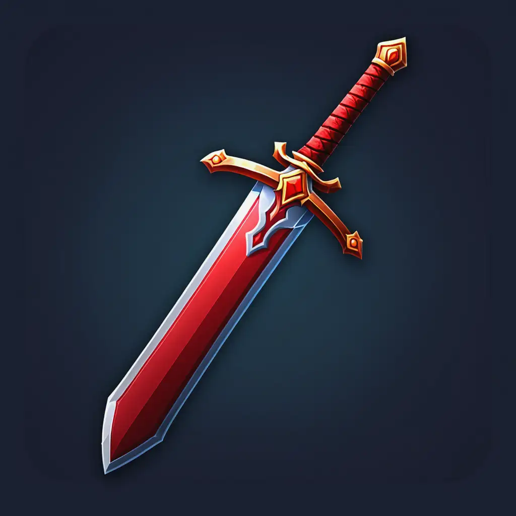 Desktop Game Icon Short Red Sword