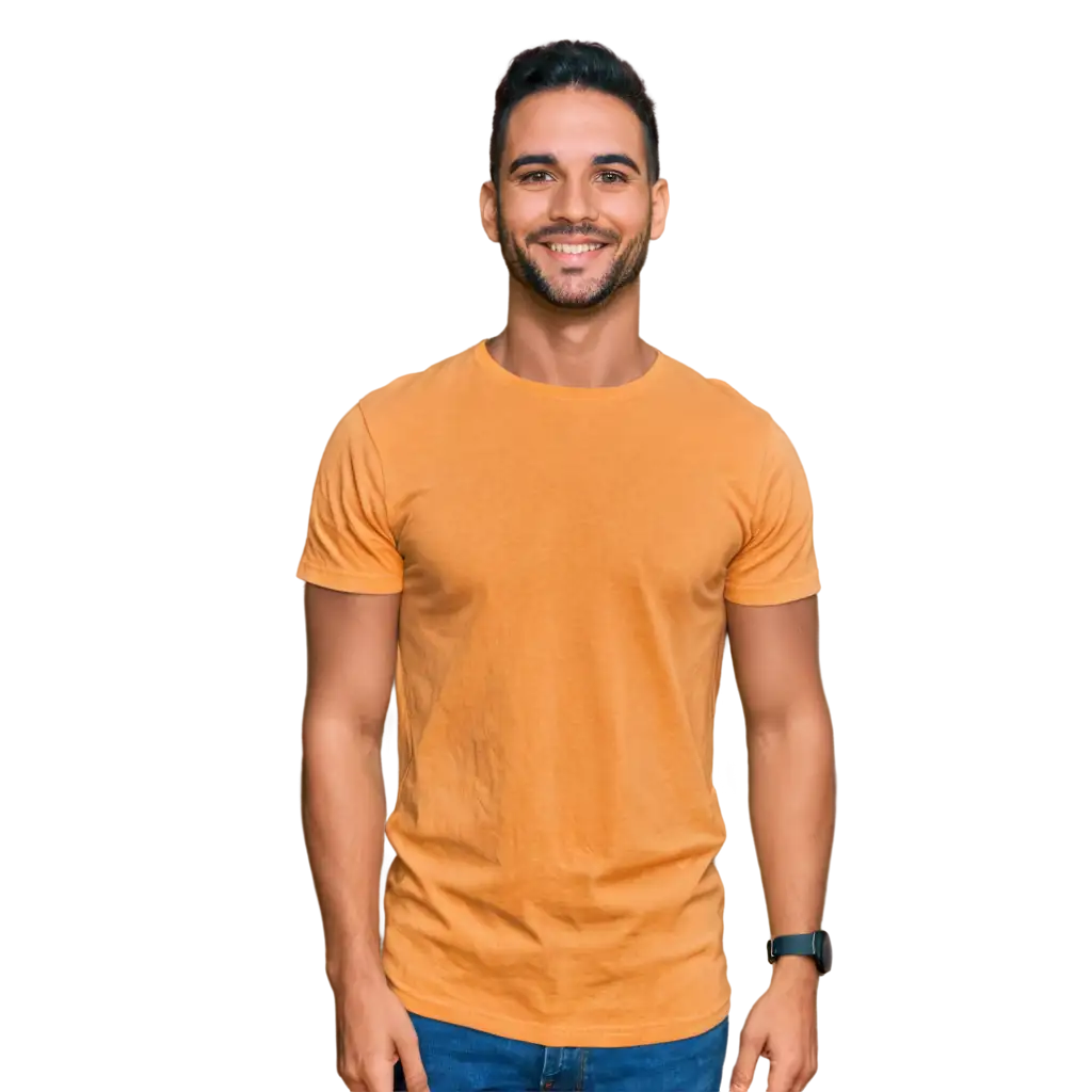 Smiling-Man-in-Yellow-TShirt-PNG-Image-for-Versatile-Digital-Usage