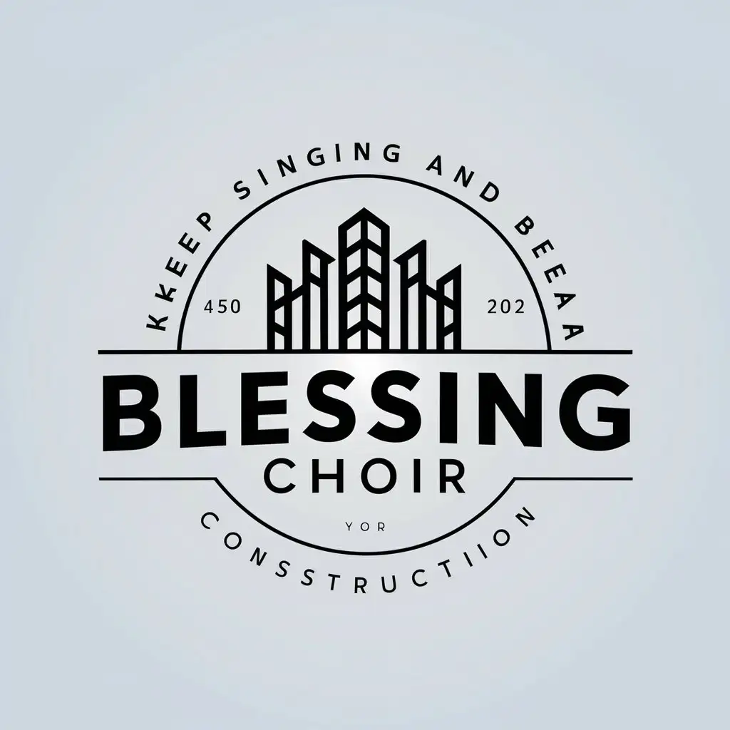 LOGO Design for Blessing Choir Inspirational Vector Logo for the Construction Industry