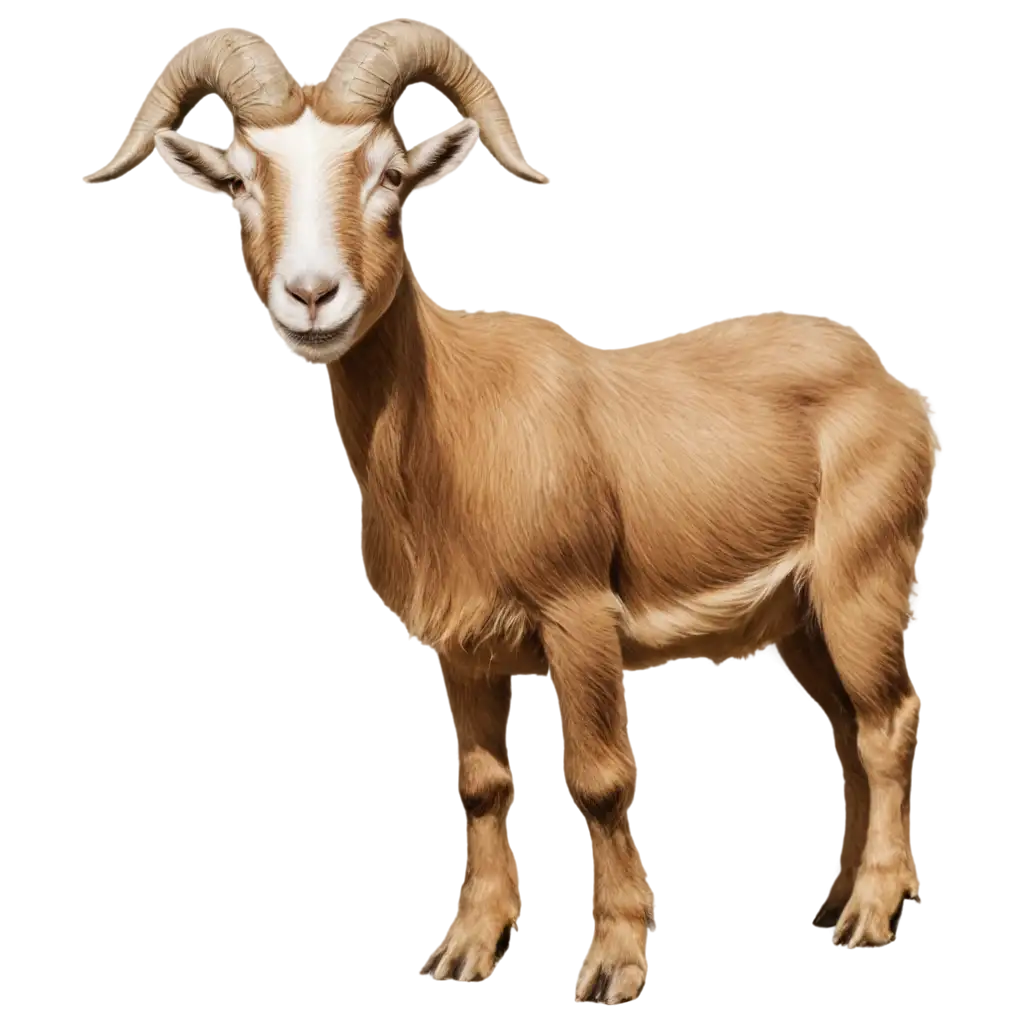 Goat-Facing-Forward-PNG-Image-HighQuality-and-Versatile-Artwork-for-Digital-Use