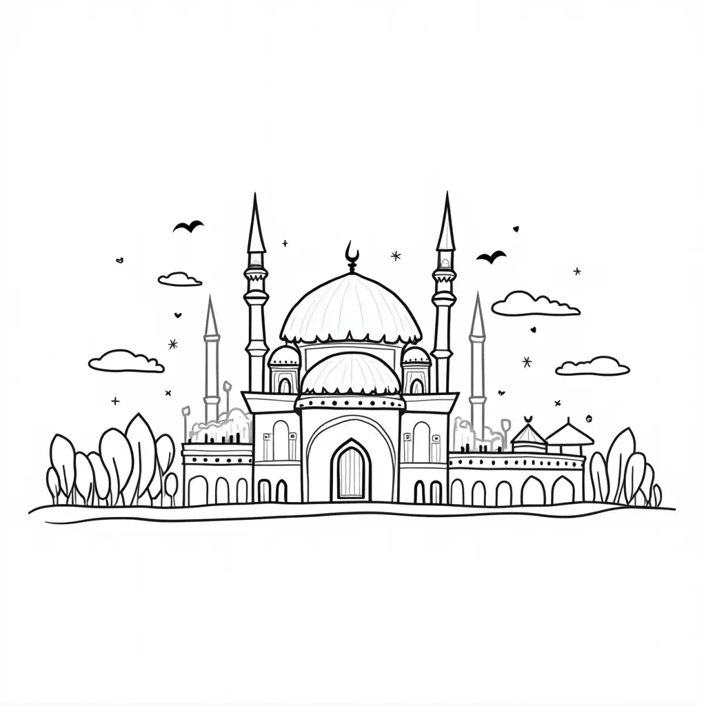 Geometric-Shapes-for-Stress-Relief-with-Blue-Mosque-and-Dreamy-Cityscape