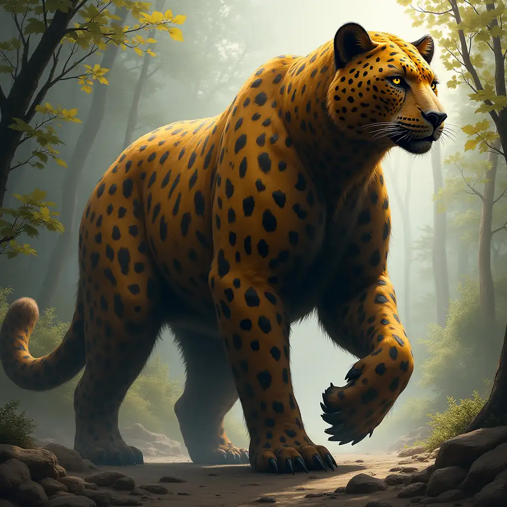 Majestic Spirit of Bear and Jaguar Standing Tall