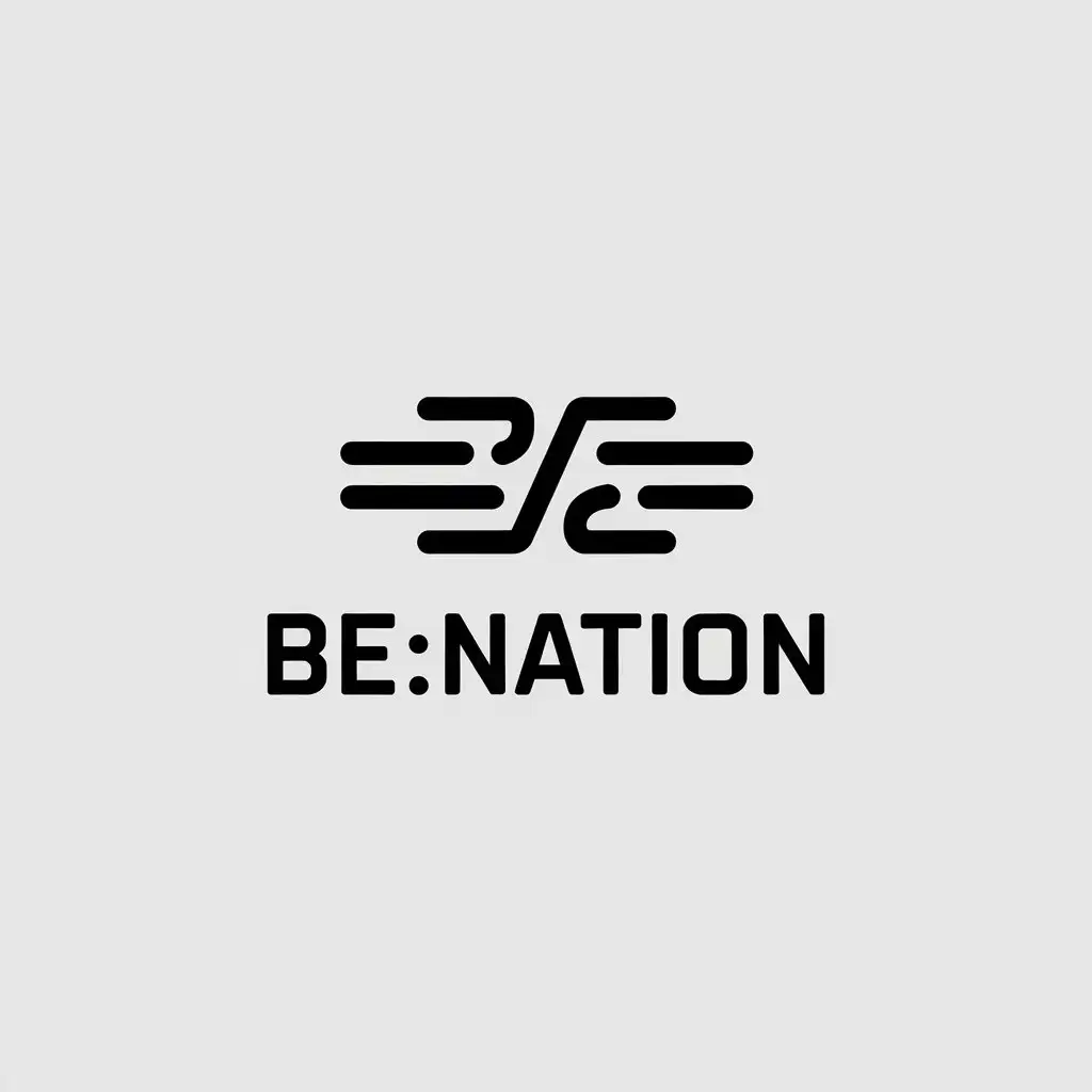 LOGO Design for BENATION Minimalistic BE Symbol for Sports Fitness Industry