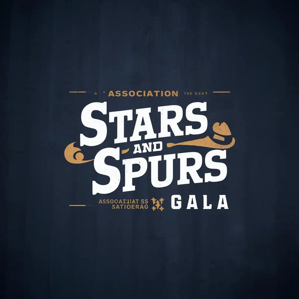 LOGO Design For STARS and Spurs Gala Vintage Style with Western Urban Flare