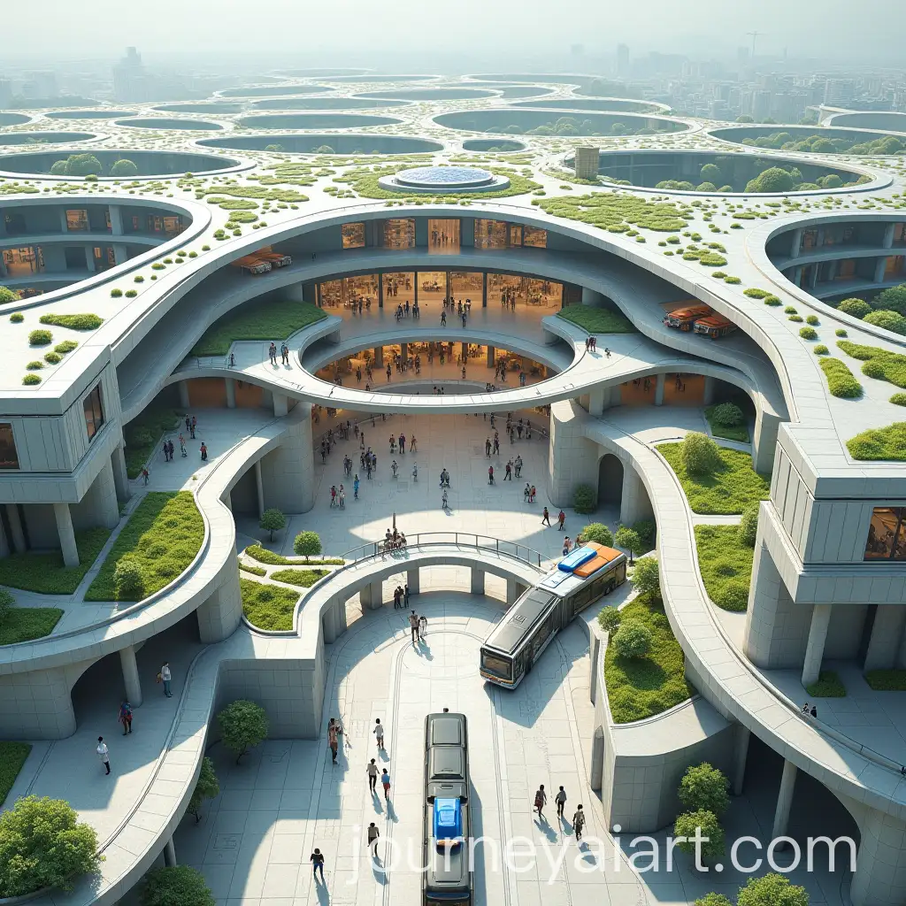 Futuristic-Electric-Bus-Terminal-Integrated-with-MultiLevel-Shopping-Mall