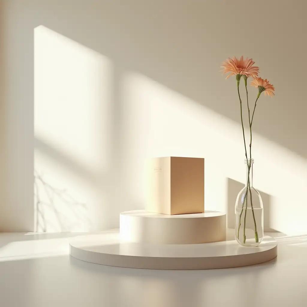 Minimalist-Modern-Packaging-Box-with-Vase-and-Flower-in-Premium-Interior