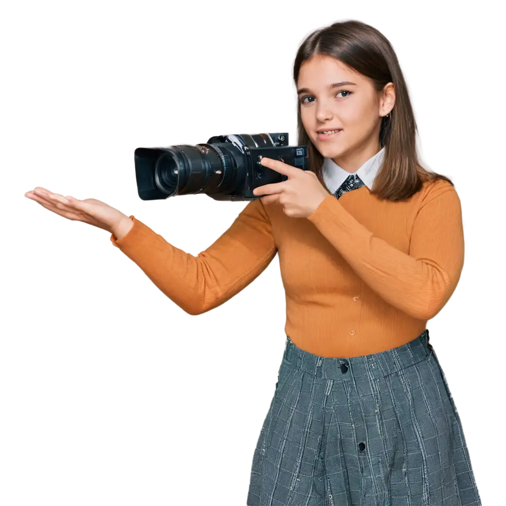 1960s-Style-Film-Shooting-Girl-PNG-Image-in-a-School-Classroom