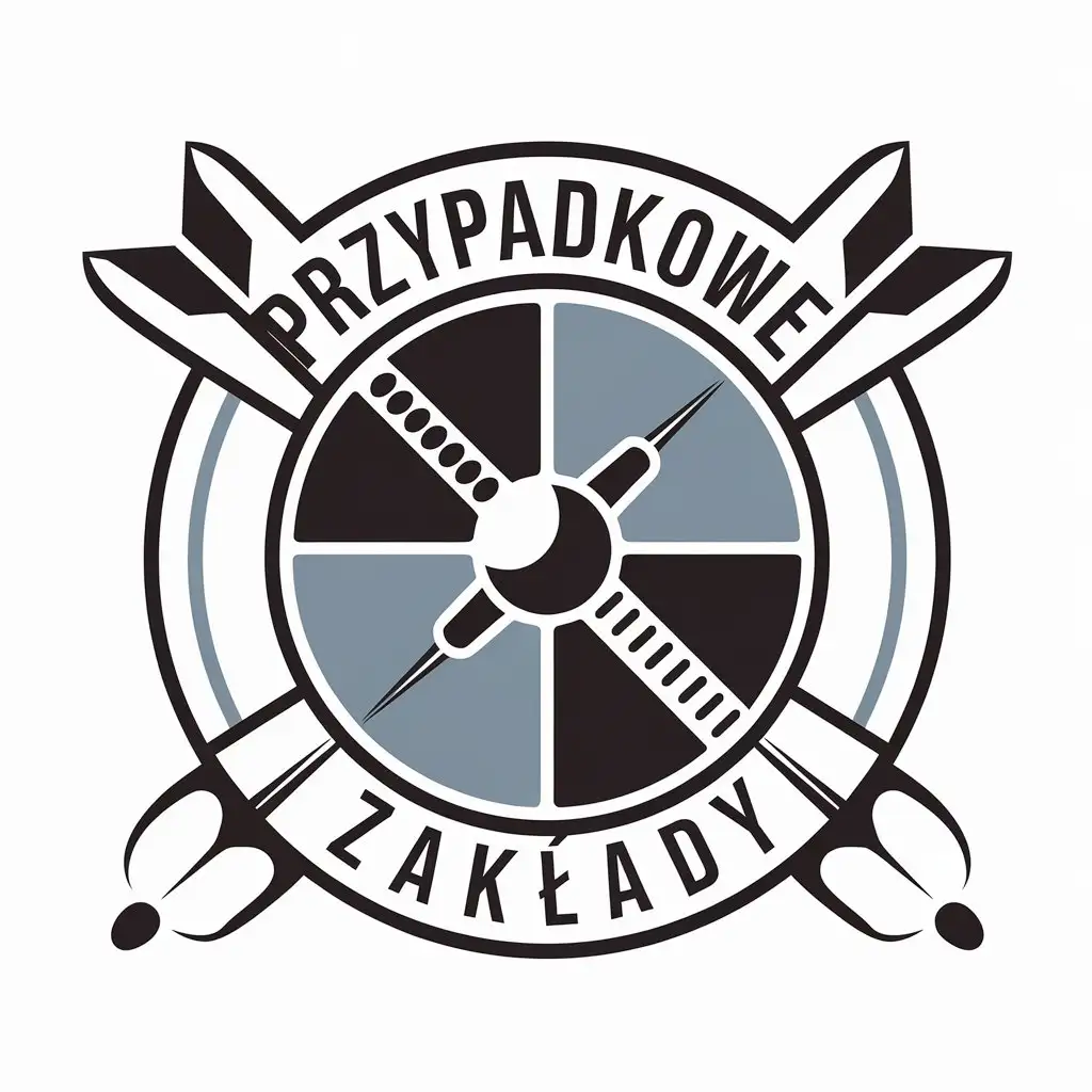 LOGO Design for Przypadkowe Zakady Vector Logo Featuring Ball and Dart on Clear Background