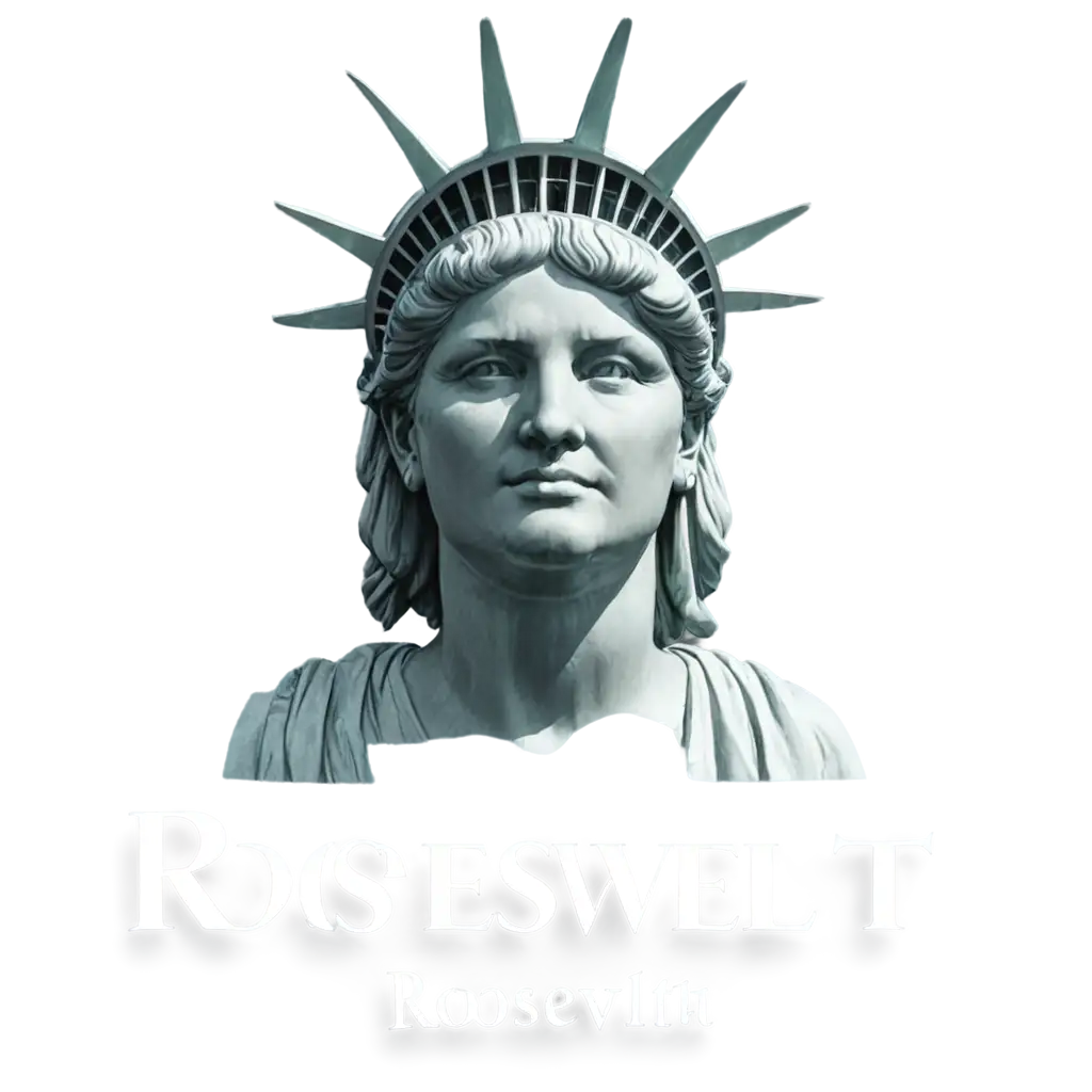 HighQuality-PNG-Logo-for-STREETWEAR-Clothing-Brand-ROOSEVELT-Featuring-Statue-of-Liberty-and-Queens-Unisphere