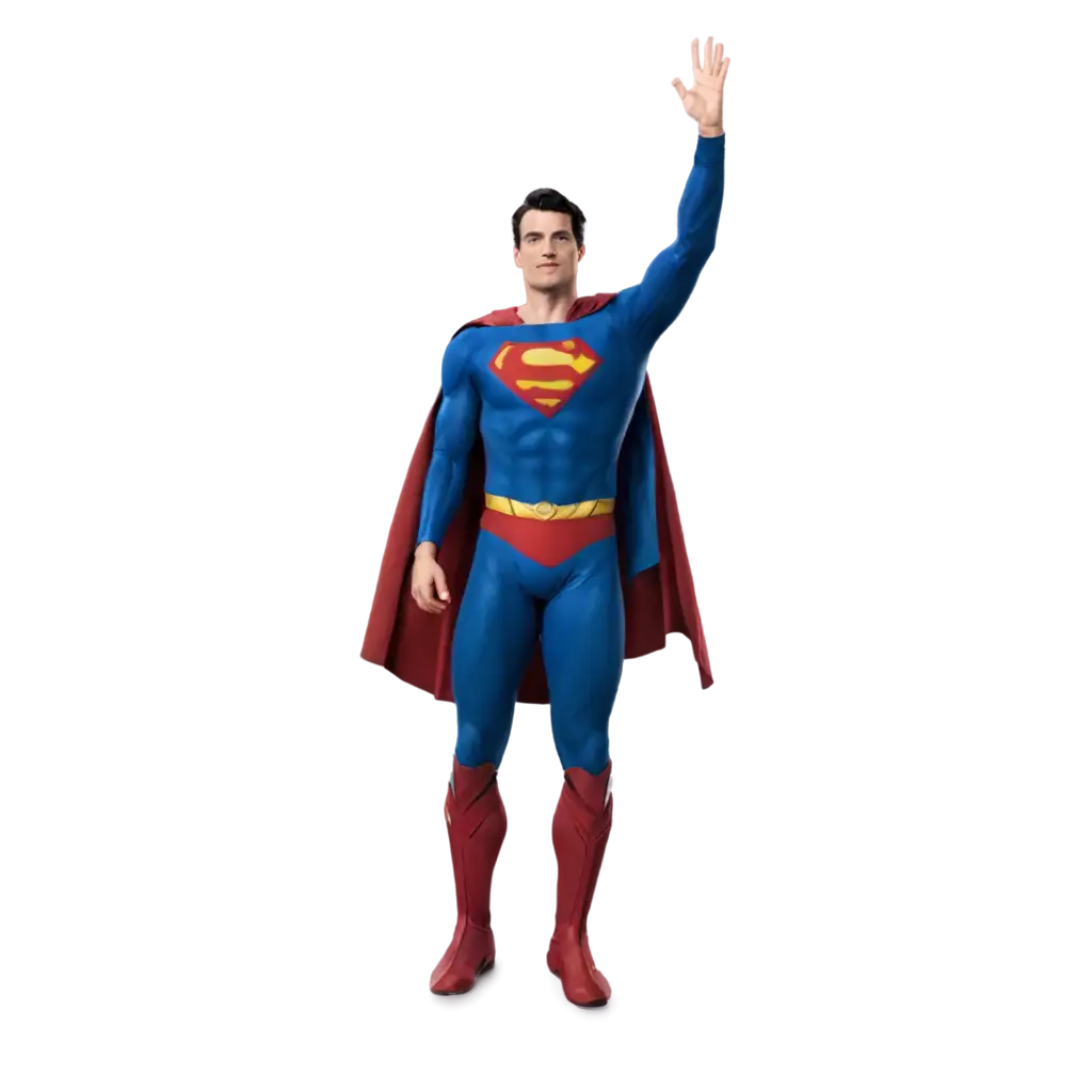 Superman-in-Road-HighQuality-PNG-for-Enhanced-Visual-Impact