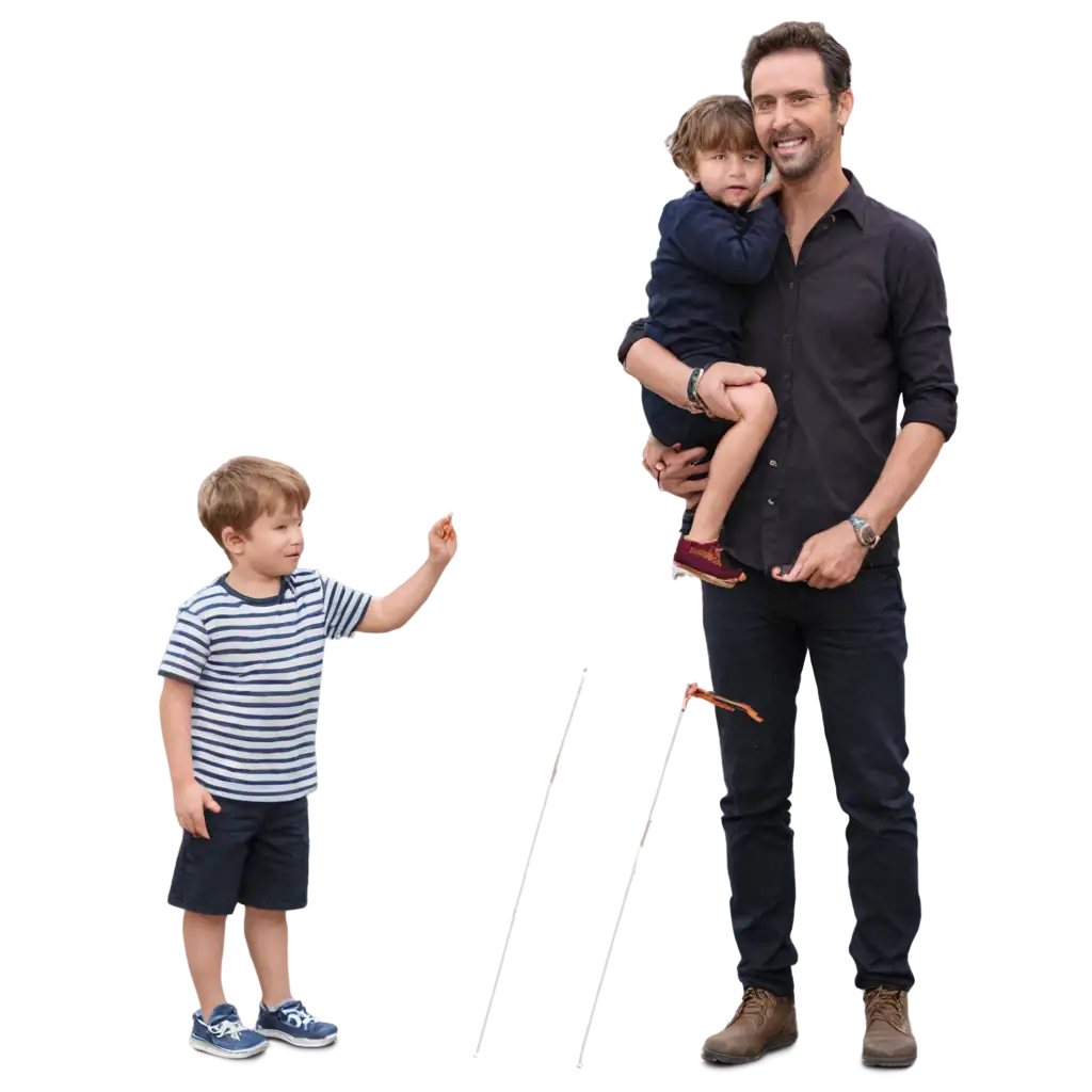 HighQuality-PNG-Image-of-a-Man-with-Two-Children-Perfect-for-Various-Applications