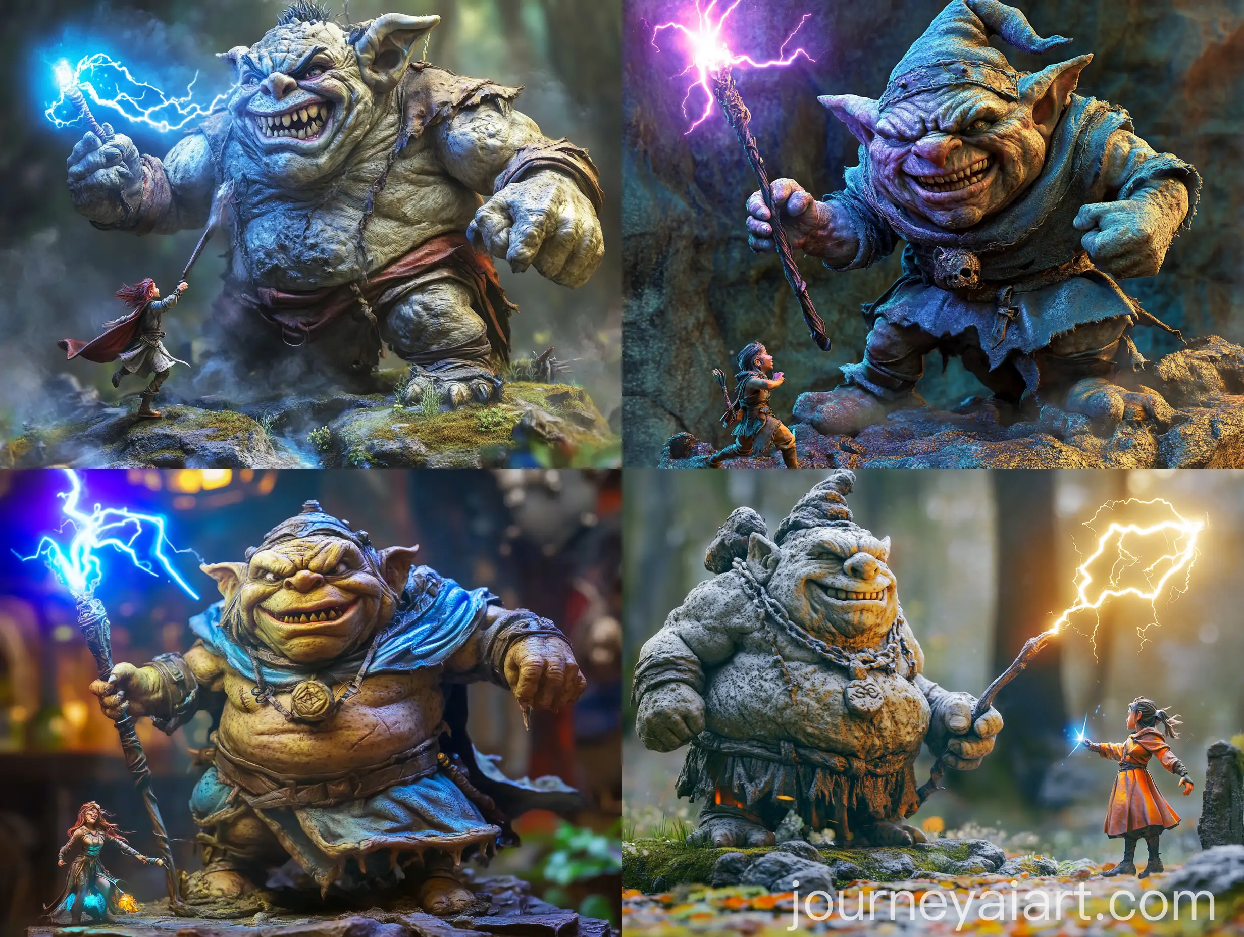 Epic-Battle-Scene-Hero-Confronts-Smiling-Wizard-Troll-with-Magic-Lightning-Bolt