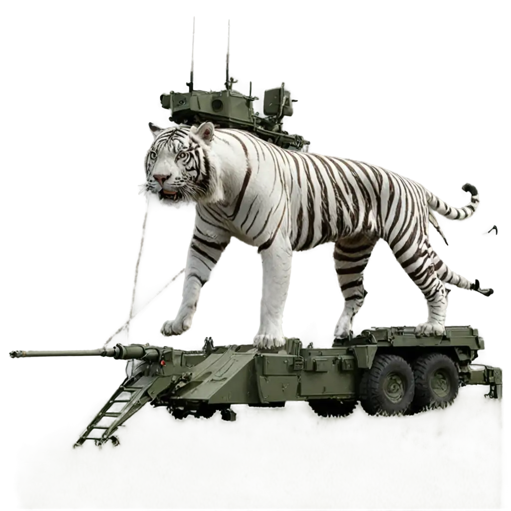 Patriot-Air-Defense-System-Operated-by-a-White-Tiger-Animal-Dynamic-PNG-Image-Concept