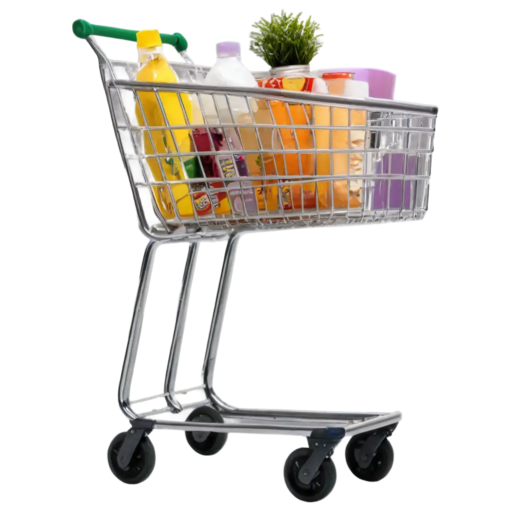 PNG-Image-of-a-Shopping-Cart-Filled-with-Products-Enhance-Your-Website-with-HighQuality-Visual-Content