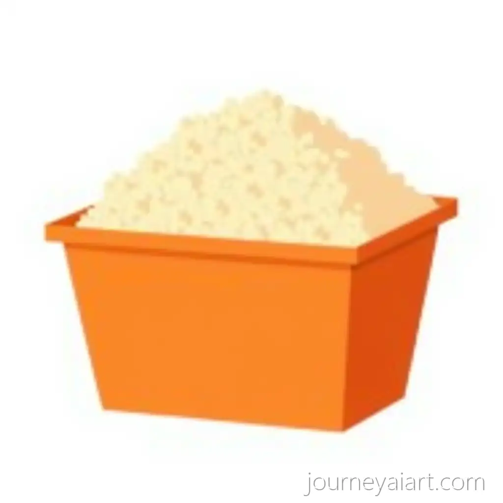 CCoconut-flakes-in-containeroconut-Flakes-in-Orange-Rectangular-Container-on-White-Background