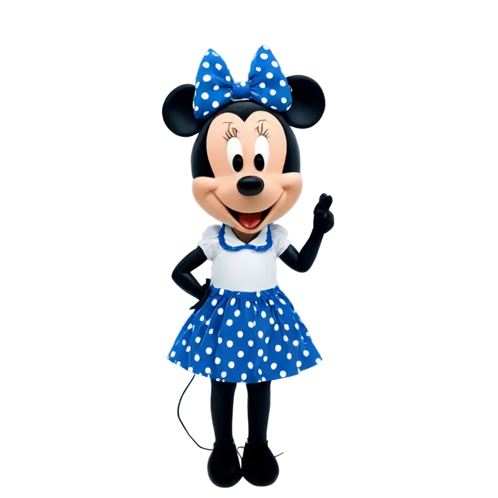 Minnie-with-Dark-Blue-Bow-with-White-Polka-Dots-PNG-HighQuality-Transparent-Image-for-Creative-Use