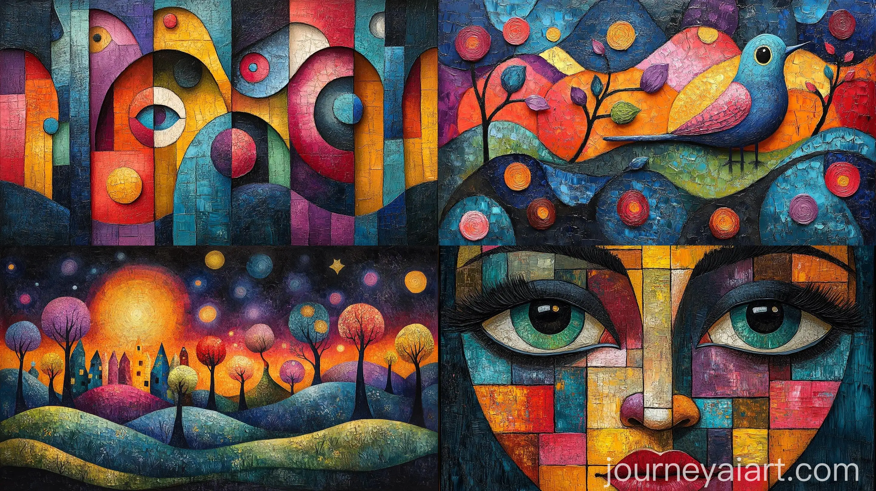 Bold-and-Colorful-Primitivist-Painting-in-Naive-Style