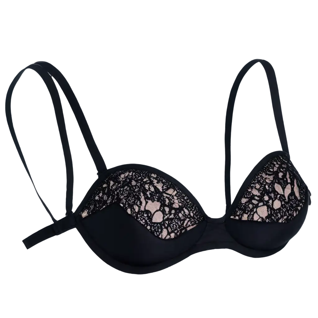 Elegant-Black-Bra-with-Lace-PNG-Image-Enhance-Your-Designs-with-HighQuality-Detail