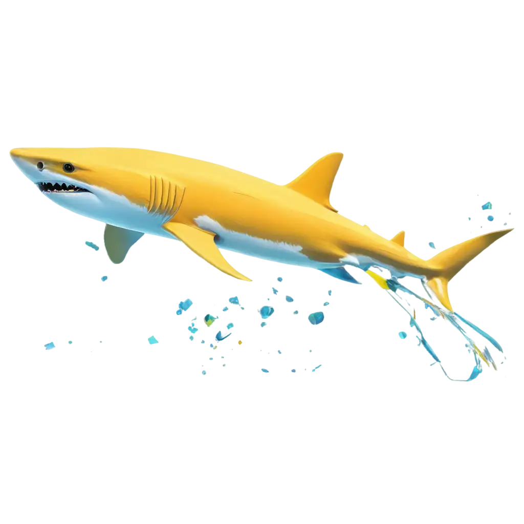 Dynamic-Abstract-Yellow-Shark-Illustration-in-PNG-Format-for-Enhanced-Visual-Impact