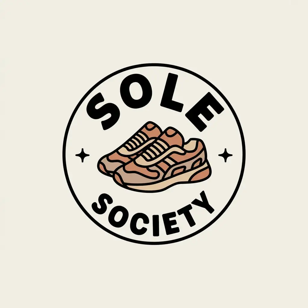 LOGO Design for Sole Society Vector Logo Featuring Sneakers on a Clear Background