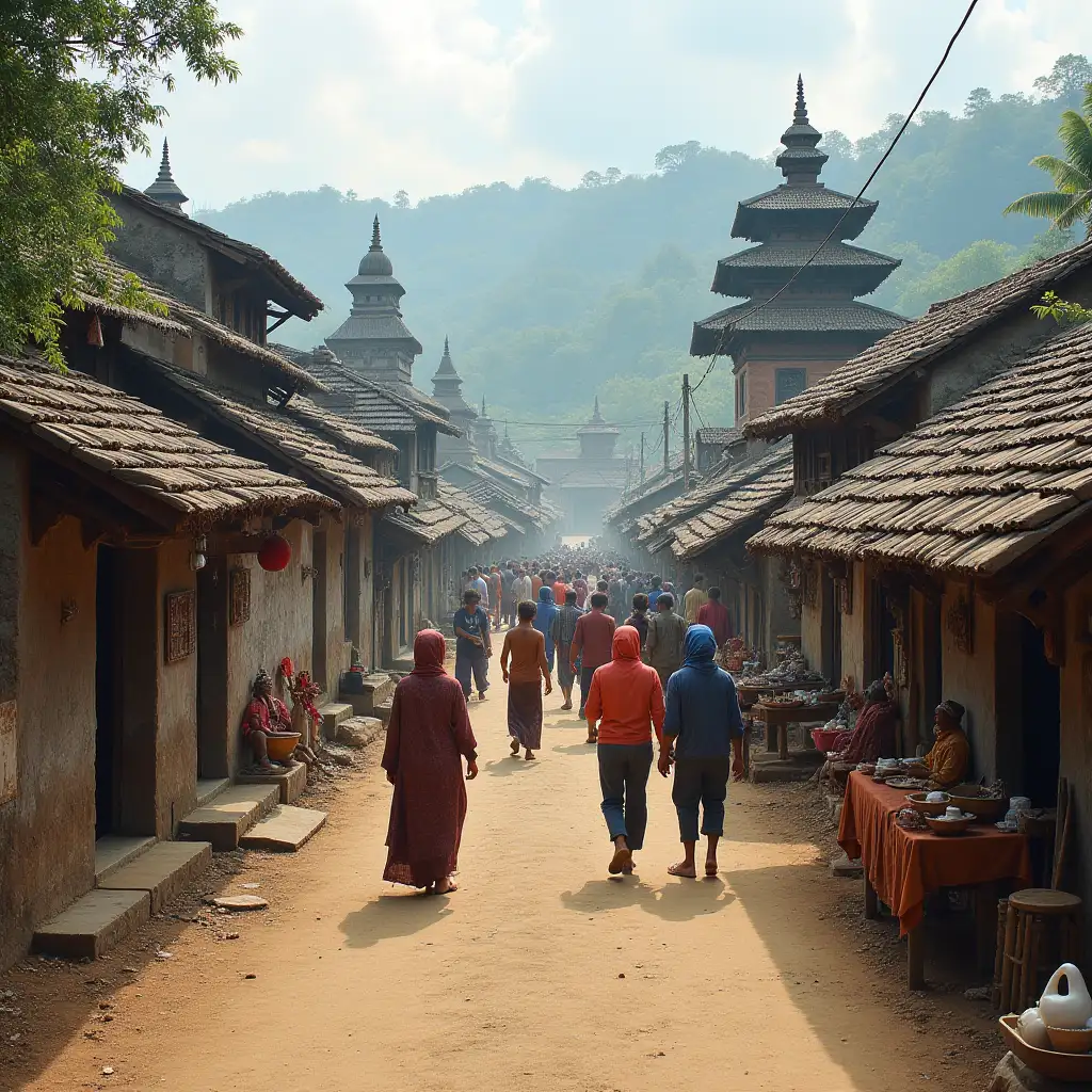 In this type of village, there is a distinct culture and tradition. Just as old mansions and temples are historically significant, they also provide beauty. The life journey of the people in the village, along with festivals, is quite crowded.