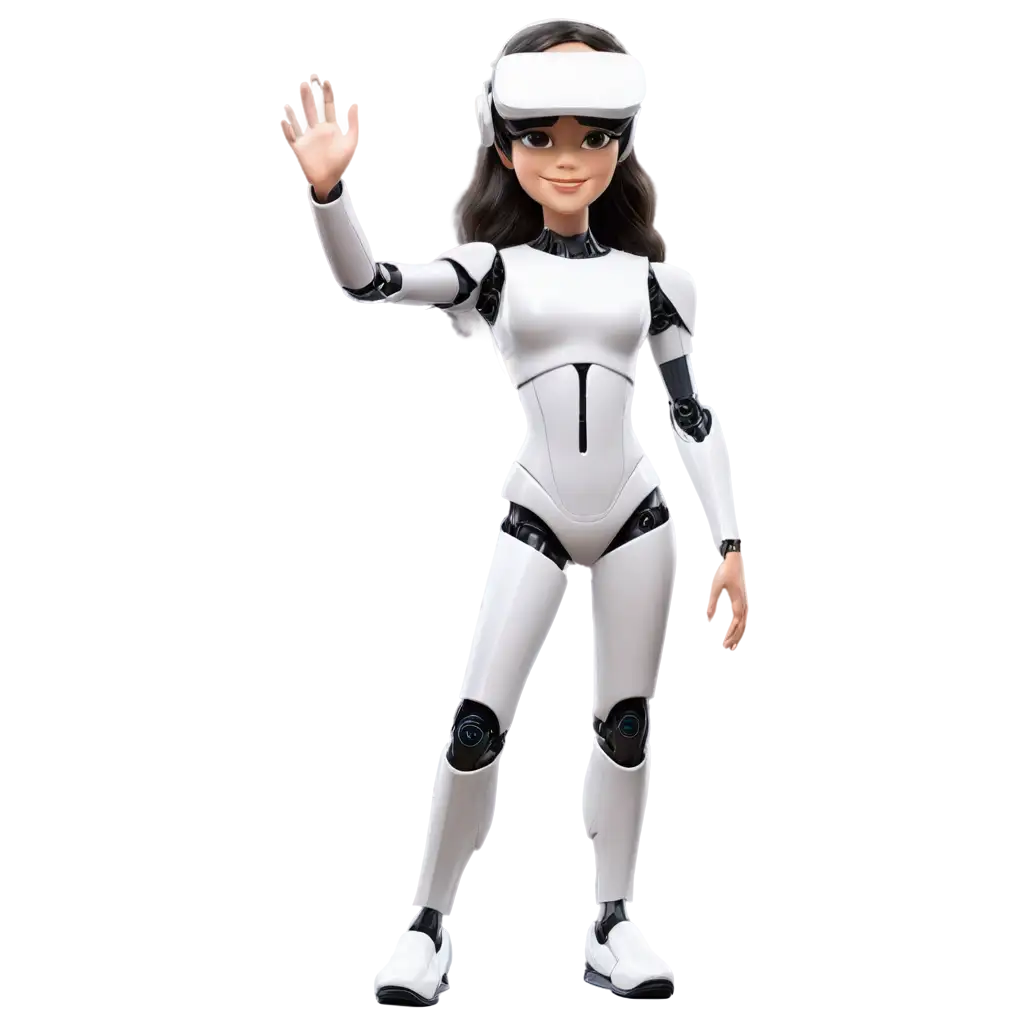 Explore-the-Future-A-Robotic-Character-Girl-in-a-VR-Headset-PNG