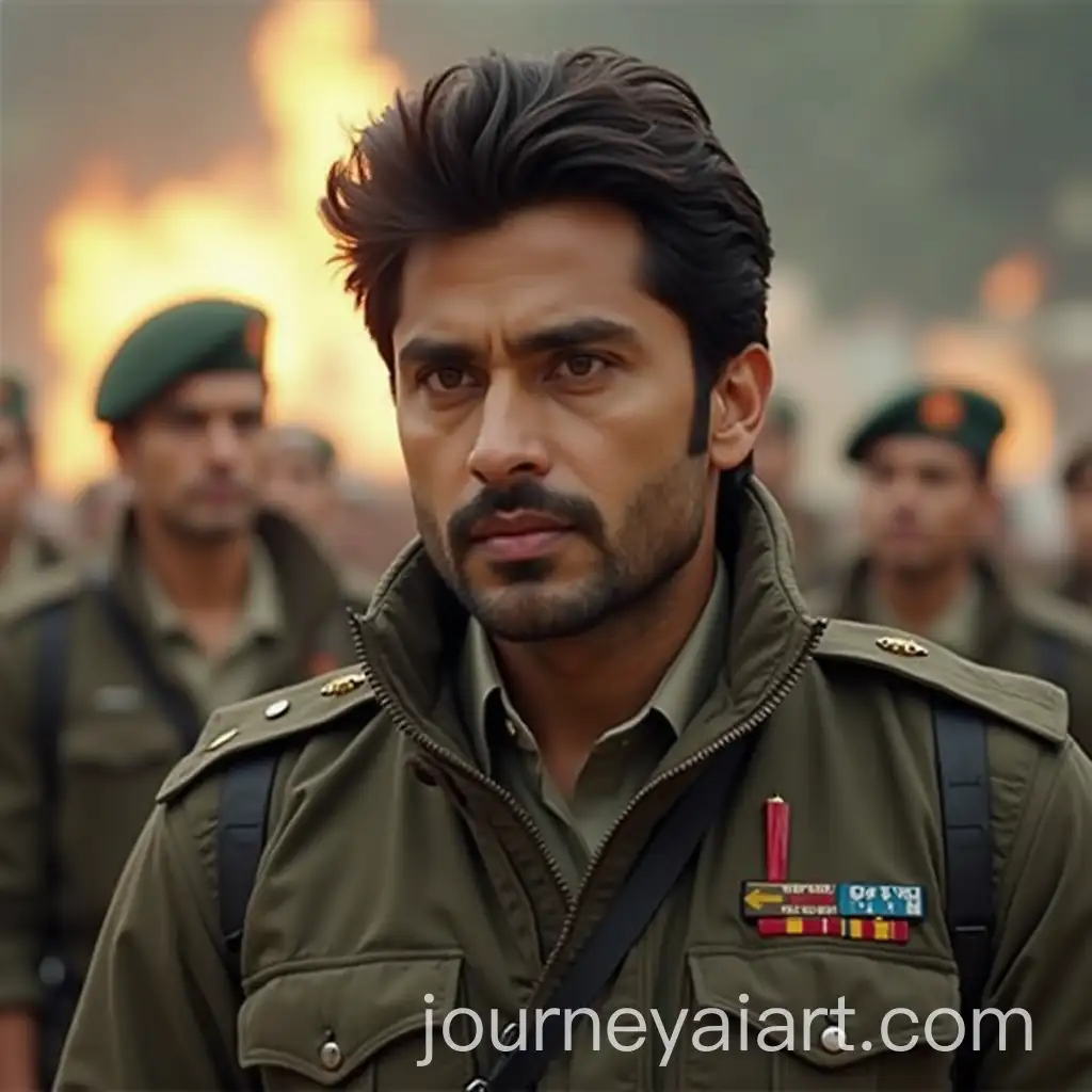 Shahrukh-Khan-as-Fauji-in-Classic-TV-Serial-Scene