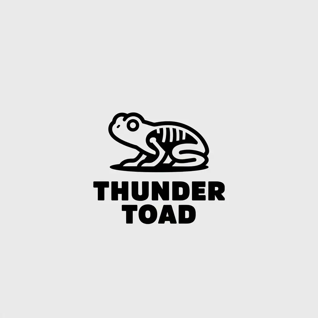 LOGO Design for Thunder Toad Vector Image with Toad Skeleton Theme for Entertainment Industry