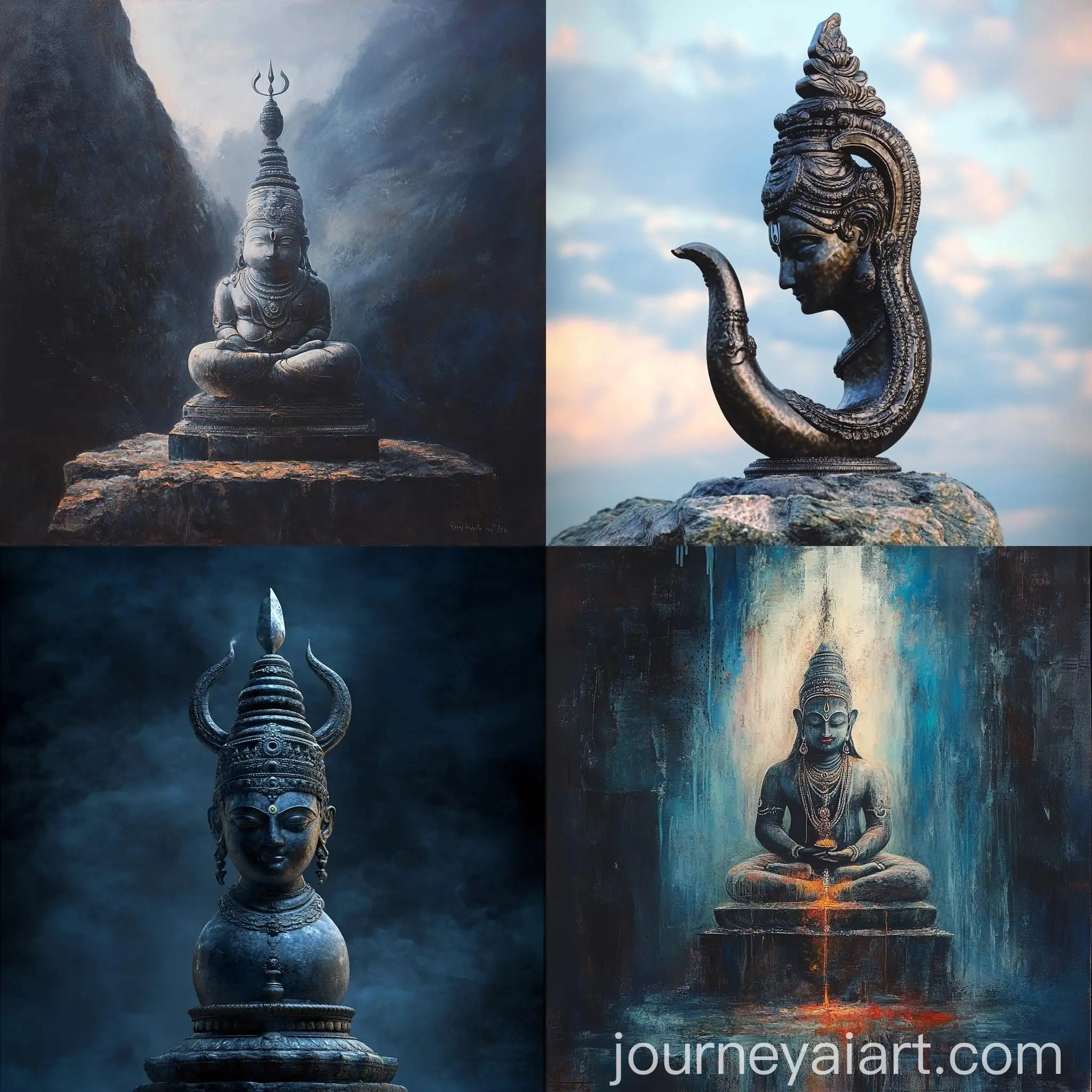 Sacred-Lord-Shiva-Lingam-in-Tranquil-Atmosphere