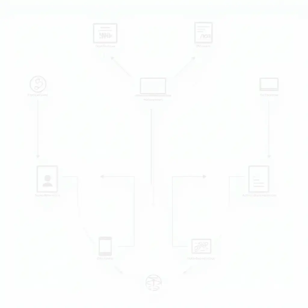 Flowchart-Illustration-of-DNS-Lookup-Process-with-Icons-and-Arrows