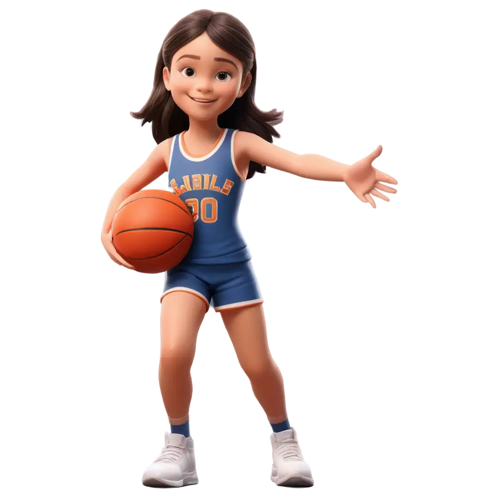 Smiling-Little-Girl-in-Basketball-Suit-Enhance-Your-Content-with-a-HighQuality-PNG-Image