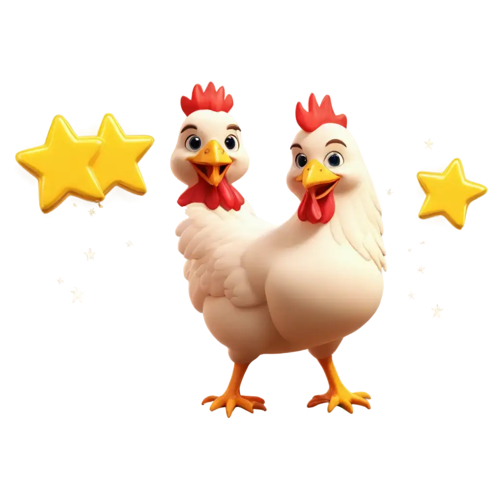 Cute-3D-Cartoon-ChickenPNG-Image-Usage-Guide-Mascot-PNG-with-5Star-Quality-Badge-and-Thai-Text-for-Brand-Promotion