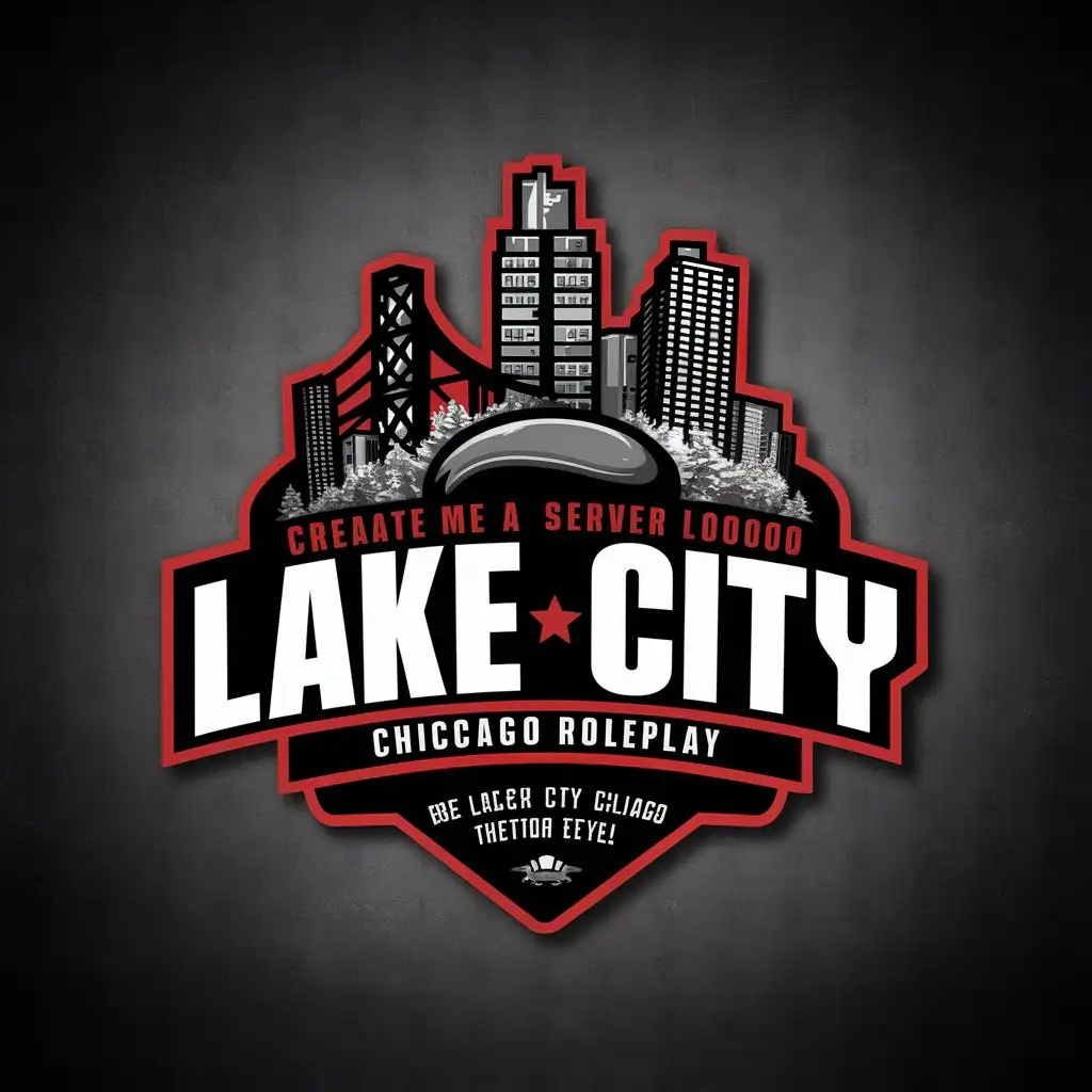 LOGO Design For Lake City Chicago Roleplay Vibrant Graffiti Style with Chicago Theme