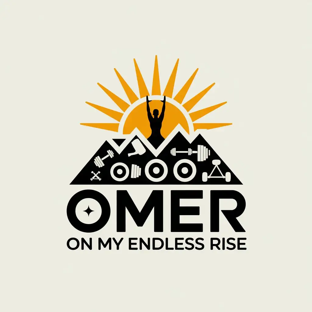 LOGO Design for OMER On My Endless Rise with Fitness and Growth Theme